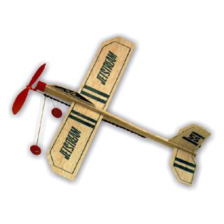 Balsa wood rubber band airplane deals