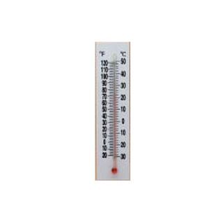 Large Wall Thermometer in Plastic Red Alcohol - Dual Scale