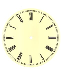 Cream Metal Dial with Roman Numerals