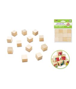 Craftwood 3/4" (20mm) cubes - 12/pkg - Cat# 70-2670-00