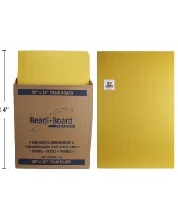 YELLOW Foam Board - 50x76x0.5cm - 5/pkg - Cat#80-1250-YE