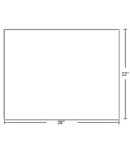 22" x 28" Bristol Board, White w/upc code - 25/pkg - Cat# 83-1258-WH