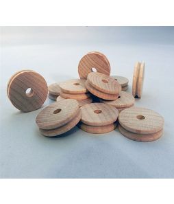1" Wooden Pulley - 10/pkg - Cat# 80-3585-00