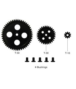 10,30,50 Tooth Gears - 20 of each + bushings - Cat# 803569PACK
