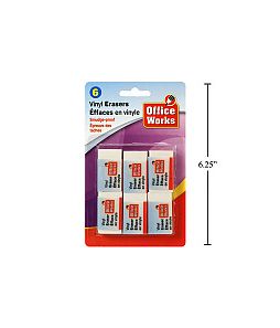 Pencil Eraser - 6/pkg - Cat# 83-1162-ER