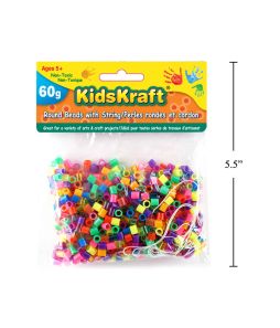 Plastic Beads Assorted - 60g - Cat# 83-1236-00