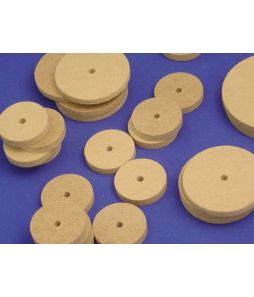 MDF Wheels 74mm w/4mm Diameter Hole - Cat# 83-1251-00