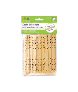 Craftwood 4.5"x 3/8" natural skill sticks - 80/pkg - Cat# 83-1593-00