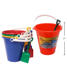 Plastic Bucket 7" with Shovel - Cat# 83-1670-00