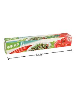 Plastic Food Wrap 100 ft Roll - Cat# 83-1684-00