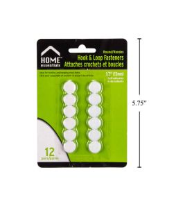 Hook & Loop Fasteners - 12/pkg - Cat# 83-1715BUT