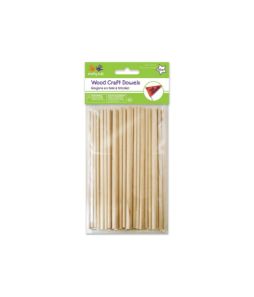 Craftwood 5/32" (4mm)x6" natural dowel - 60/pkg - Cat# 83-2002532