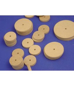 MDF Wheels - 4mm Diameter Hole - Assorted Pack 150/pkg -Cat# 83-54-1253