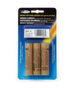 B6-4 Rocket Engines w/ Igniters - 3/pkg - Cat# 99-E6917