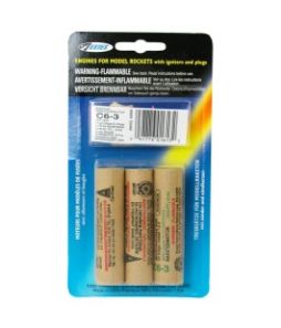 C6-3 Rocket Engines w/Ignitors 3/pkg 99-E6923