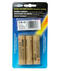 C6-0 Rocket Engines w/Ignitors Cat# 99-6937 3/pkg