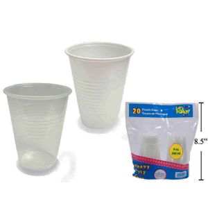 Plastic Cups 9 oz - 20/pkg - Cat# 19-1229
