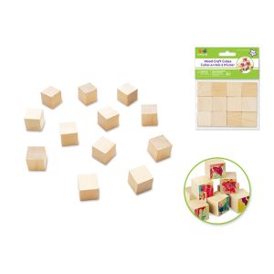 Craftwood 3/4" (20mm) cubes - 12/pkg - Cat# 70-2670-00