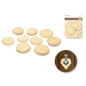 Natural Wood Slices Round 50gm