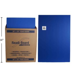 BLUE Foam Board - 50x76x0.5cm - 5/pkg - Cat# 80-1250-BU