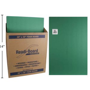 GREEN Foam Board - 50x76x0.5cm - 5/pkg - Cat# 80-1250-GR