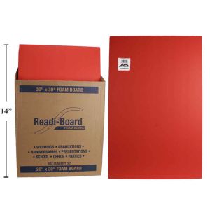 RED Foam Board - 50x76-0.5cm - 5/pkg - Cat# 80-1250-RD