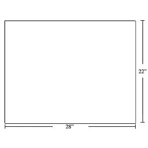 22" x 28" Bristol Board, White w/upc code - 25/pkg - Cat# 83-1258-WH