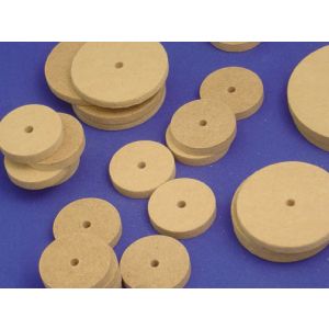 MDF Wheels 74mm w/4mm Diameter Hole - Cat# 83-1251-00