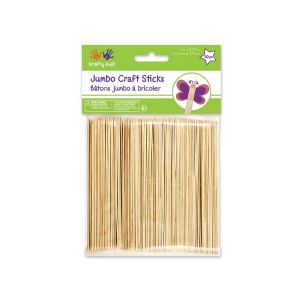 Craftwood 7 7/8"x 0.8" extra jumbo natural craft sticks - 25/pkg - Cat# 83-1597-00