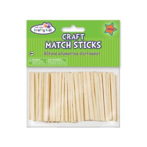 Craftwood 2" natural craft match sticks - 750/pkg - Cat# 83-1825-00