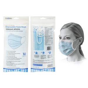 Face Mask 3 ply - 10/pkg - Cat# 83-4005-00