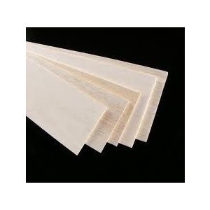 Balsa Wood Sheets - 4" x 18" x 1/16" (1.58mm) 6/pkg - Cat# 83-AW402